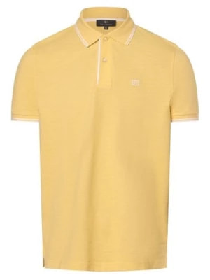 Zdjęcie produktu Nils Sundström Męska koszulka polo Mężczyźni Bawełna żółty jednolity,