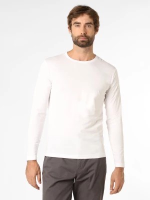 Zdjęcie produktu Nils Sundström Męska koszulka z długim rękawem Mężczyźni Bawełna biały jednolity,