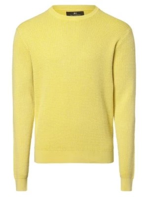 Zdjęcie produktu Nils Sundström Męski sweter Mężczyźni Bawełna żółty jednolity,