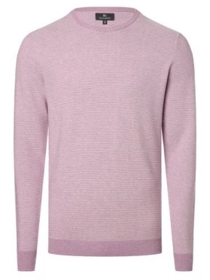 Zdjęcie produktu Nils Sundström Męski sweter Mężczyźni drobna dzianina lila|różowy wypukły wzór tkaniny,