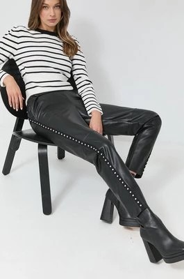 Zdjęcie produktu Nissa spodnie damskie kolor czarny proste high waist