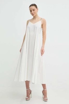 Zdjęcie produktu Nissa sukienka kolor biały midi rozkloszowana RC14928