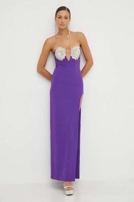 Zdjęcie produktu Nissa sukienka kolor fioletowy maxi dopasowana
