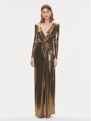 Zdjęcie produktu Nissa Sukienka wieczorowa RS14413 Złoty Slim Fit