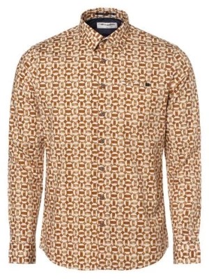 Zdjęcie produktu No Excess Koszula męska Mężczyźni Regular Fit Bawełna beżowy|brązowy wzorzysty,