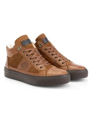 Zdjęcie produktu NoGRZ Skórzane sneakersy "P.daCortona" w kolorze jasnobrązowym rozmiar: 40