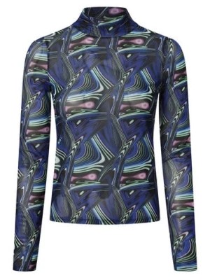 Zdjęcie produktu Noisy May Damska koszulka z długim rękawem Kobiety Sztuczne włókno niebieski|wielokolorowy wzorzysty,