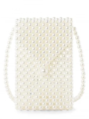 Zdjęcie produktu Noisy May Damska saszetka na telefon komórkowy Kobiety Sztuczne Perły biały jednolity,