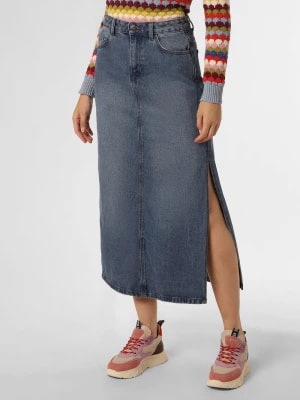 Zdjęcie produktu Noisy May Jeansowa spódnica damska Kobiety Bawełna niebieski jednolity,