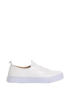 Zdjęcie produktu Noosy Skórzane slippersy w kolorze białym rozmiar: 42