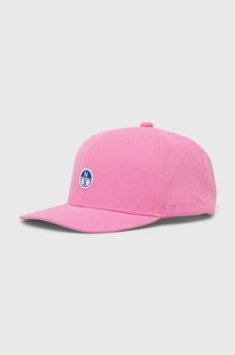 Zdjęcie produktu North Sails czapka z daszkiem bawełniana kolor różowy gładka 21633