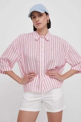 Zdjęcie produktu North Sails koszula damska kolor różowy relaxed z kołnierzykiem klasycznym 065387