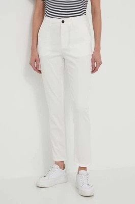 Zdjęcie produktu North Sails spodnie damskie kolor biały fason chinos high waist 074770