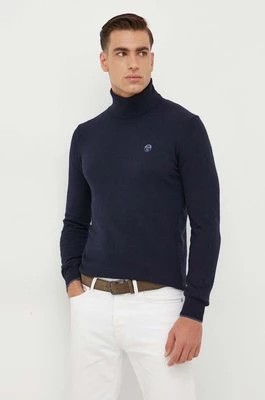 Zdjęcie produktu North Sails sweter z domieszką wełny męski kolor granatowy lekki z golferm