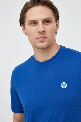 Zdjęcie produktu North Sails t-shirt bawełniany kolor niebieski gładki