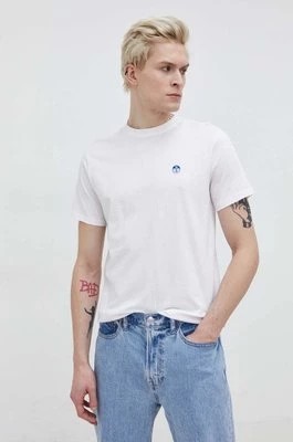Zdjęcie produktu North Sails t-shirt bawełniany męski kolor biały gładki 692970