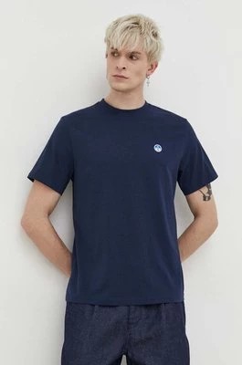 Zdjęcie produktu North Sails t-shirt bawełniany męski kolor granatowy gładki 692970