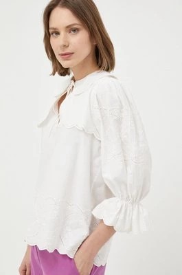 Zdjęcie produktu Notes du Nord bluzka bawełniana damska kolor beżowy gładka