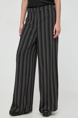 Zdjęcie produktu Notes du Nord spodnie damskie kolor czarny szerokie high waist
