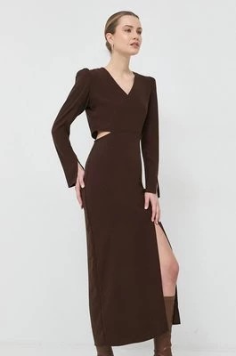 Zdjęcie produktu Notes du Nord sukienka kolor brązowy maxi prosta