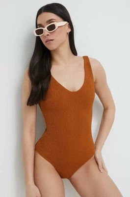 Zdjęcie produktu OAS jednoczęściowy strój kąpielowy kolor brązowy miękka miseczka