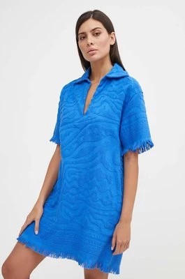 Zdjęcie produktu OAS sukienka bawełniana kolor niebieski mini oversize