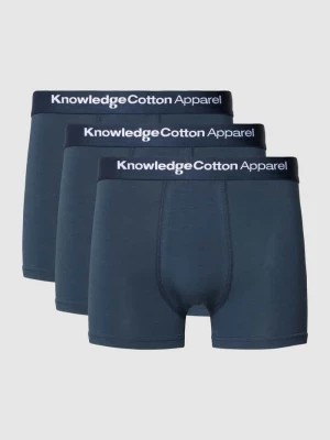 Zdjęcie produktu Obcisłe bokserki z elastycznym paskiem z logo w zestawie 3 szt. Knowledge Cotton Apparel