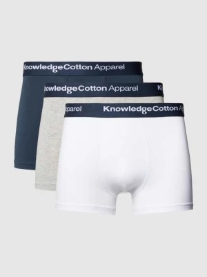 Zdjęcie produktu Obcisłe bokserki z elastycznym paskiem z logo w zestawie 3 szt. Knowledge Cotton Apparel
