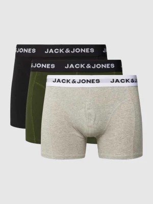 Zdjęcie produktu Obcisłe bokserki z elastycznym paskiem z logo w zestawie 3 szt. model ‘JORDAN’ jack & jones