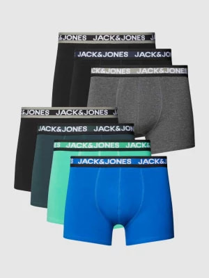 Zdjęcie produktu Obcisłe bokserki z nadrukiem z logo w zestawie 7 szt. model ‘ADRIAN’ jack & jones