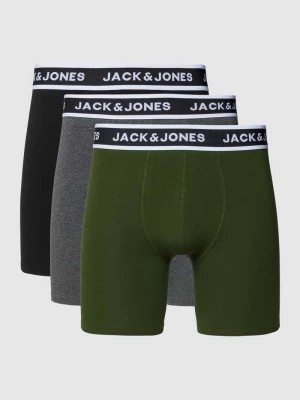 Zdjęcie produktu Obcisłe bokserki z paskiem z logo w zestawie 3 szt. jack & jones