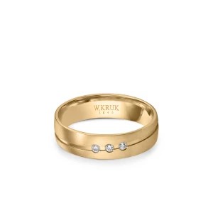 Zdjęcie produktu W.KRUK - Obrączka ślubna złota BIELLA damska