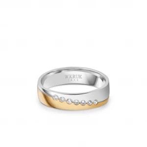 Zdjęcie produktu W.KRUK - Obrączka ślubna złota GRAZIA damska