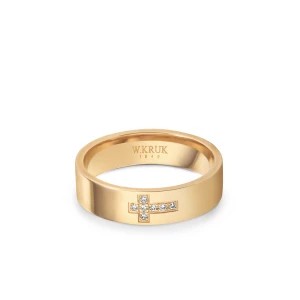 Zdjęcie produktu W.KRUK - Obrączka ślubna złota Holiness damska
