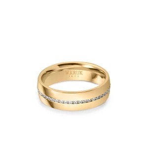 Zdjęcie produktu W.KRUK - Obrączka ślubna złota KALISTA damska