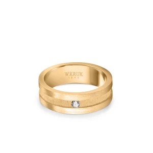 Zdjęcie produktu W.KRUK - Obrączka ślubna złota Rossalia damska
