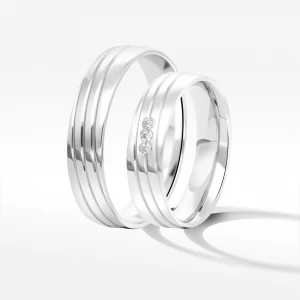 Zdjęcie produktu Obrączki ślubne z białego złota 5mm