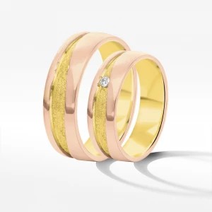 Zdjęcie produktu Obrączki ślubne z dwukolorowego złota 6mm