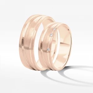 Zdjęcie produktu Obrączki ślubne z różowego złota 6mm