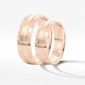 Zdjęcie produktu Obrączki ślubne z różowego złota 6mm