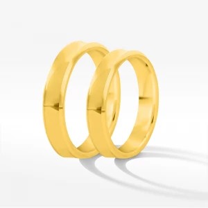Zdjęcie produktu Obrączki ślubne z żółtego złota 4mm wklęsłe