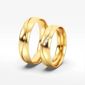 Zdjęcie produktu Obrączki ślubne z żółtego złota 5mm półokrągłe