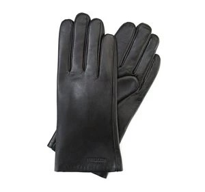 Zdjęcie produktu Ocieplane czarne rękawiczki damskie ze skóry naturalnej czarne Wittchen