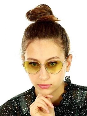 Zdjęcie produktu Okulary przeciwsłoneczne w kształcie serca MAZZINI LOVE żółty Merg