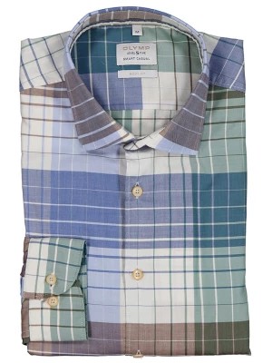 Zdjęcie produktu OLYMP Koszula "Level 5" - Body fit - w kolorze niebiesko-jasnobrązowym rozmiar: M