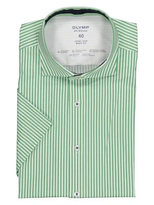 Zdjęcie produktu OLYMP Koszula "Level 5" - Body fit - w kolorze zielonym rozmiar: 39