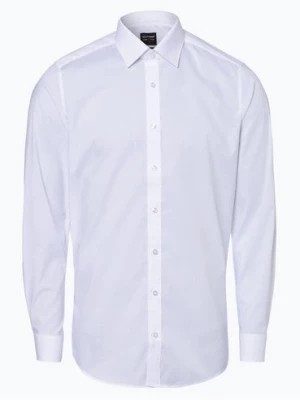 Zdjęcie produktu Olymp Level Five Koszula męska łatwa w prasowaniu Mężczyźni Slim Fit Bawełna biały jednolity kołnierzyk kent,
