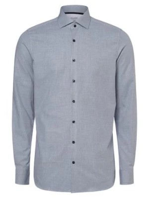 Zdjęcie produktu Olymp Level Five Koszula męska łatwa w prasowaniu Mężczyźni Slim Fit niebieski wzorzysty,