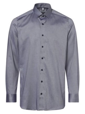 Zdjęcie produktu Olymp Level Five Koszula męska Mężczyźni Slim Fit Bawełna niebieski wypukły wzór tkaniny,