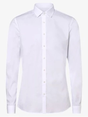 Zdjęcie produktu OLYMP No. Six Koszula męska łatwa w prasowaniu z bardzo długim rękawem Mężczyźni Super Slim Fit Bawełna biały jednolity kołnierzyk kent,